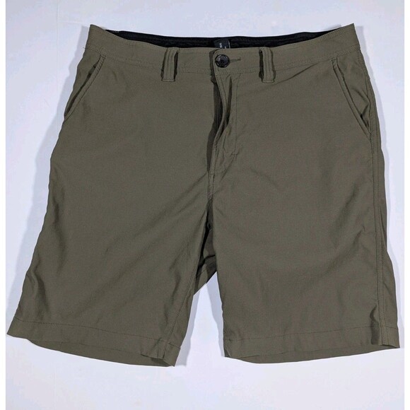 Prana Brion Casual Outdoor Hiking Shorts 34x9 Olive Green Mens - Picture 1 of 9